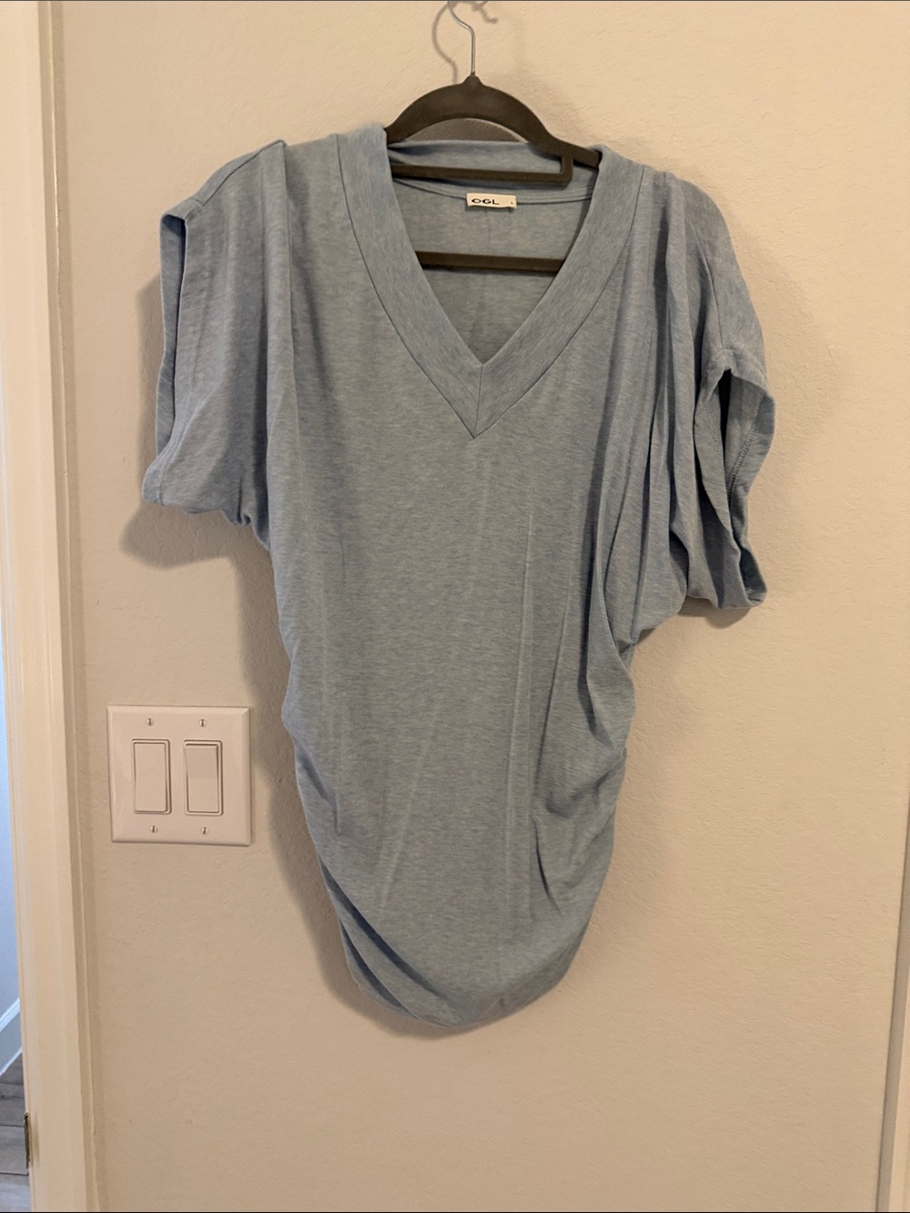 OGL Powder Blue V-Neck Short Sleeve Tee